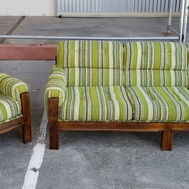 Mid-Century Modern Sofa & Lounge Chair 1970's 