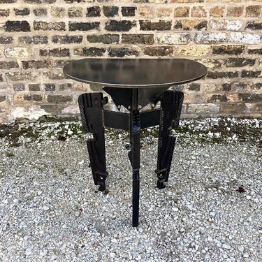Handmade Steampunk Industrial Table was signed and dated 1999