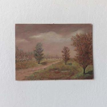 Trees with Fall Leaves Oil Painting