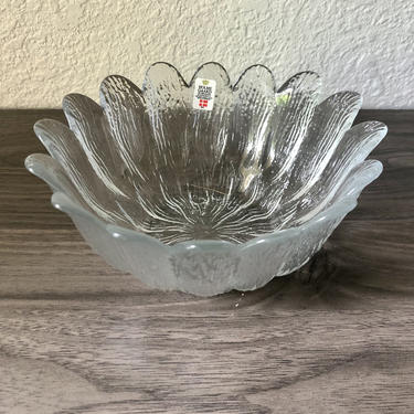 Vintage Holmegaard Denmark Glass Bowl by Sidse Werner, Danish modern, Mid Century Modern Glass 