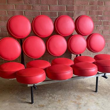 Vintage George Nelson For Herman Miller Style Mid Century Marshmallow Sofa 