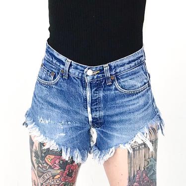 Vintage LEVI'S 501 Cheeky Cut Off Shorts / Size 26 27 
