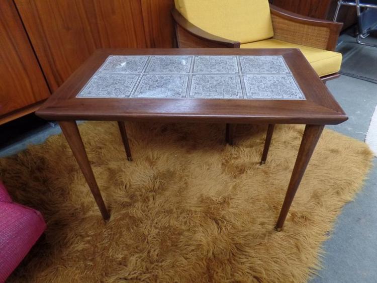 Mid-Century Modern tile top side table larger size