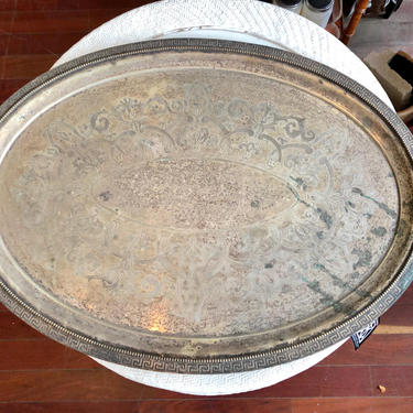 Extra Large Handled Silver Tray 