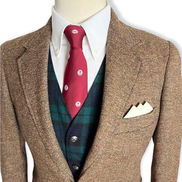 Vintage 1970s BROOKS BROTHERS Wool TWEED Wool Blazer ~ 36 S ~ Donegal ~ Brooksgate ~ jacket / sport coat ~ Preppy / Ivy League / Trad ~ 