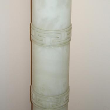 White Onyx Pedestal with Chippendale Motif Circa1890s