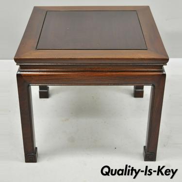 Vintage Chinese Hardwood Rosewood Ming Style Low Accent Side Pedestal End Table