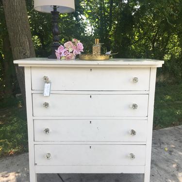 Vintage French Country/Shabby Chic Four Drawer Chest