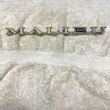 Vintage Chevrolet Malibu Car Fender Nameplate Emblem 