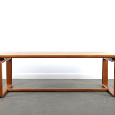 Danish Mid Century Modern Solid Teak Coffee Table 