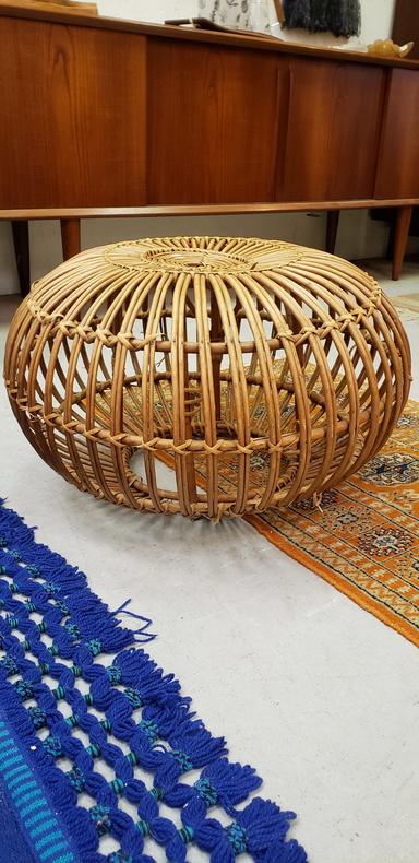 Albini inspired boho bamboo ottoman