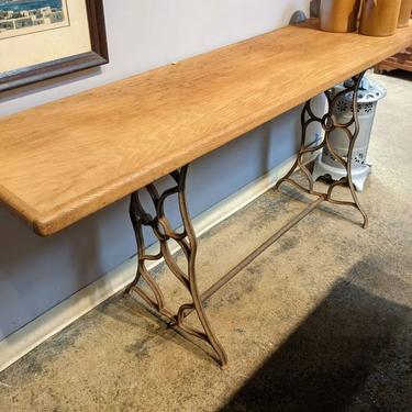 Reclaimed sewing machine console 65x17.25x29