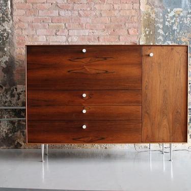 Rosewood Thin Edge Secretary Cabinet by George Nelson for Herman Miller