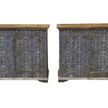 19th Century Tuscan Painted Buffets Sideboards - a Pair