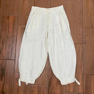 Vintage 1920s Linen Plus Fours 20s 1910s Golf Pants Breeches Knickerbockers Knickers 