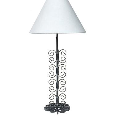 Mid-20th Century Wrought Iron Table Lamp in the Style of Paul Kiss