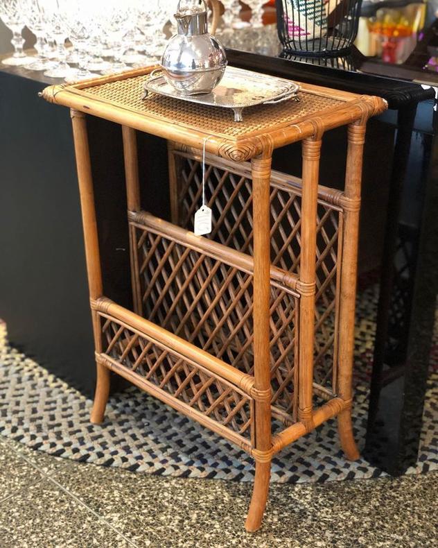                   Cute rattan accent table! $110