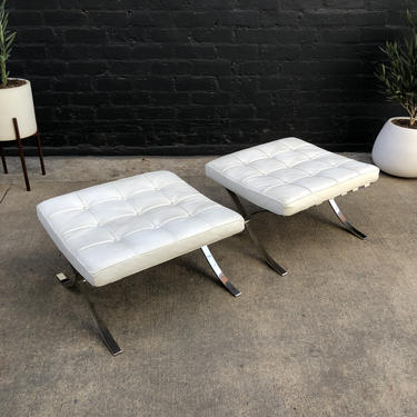 Leather Barcelona Style Ottomans 