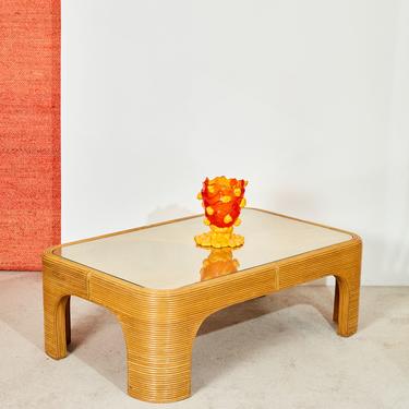 Gabrielle Crespi Style Rattan Coffee Table