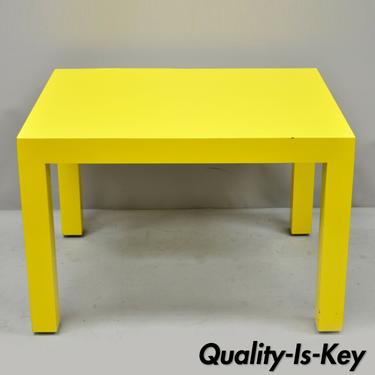Thayer Coggin Milo Baughman Yellow Parsons Formica Laminate Occasional End Table