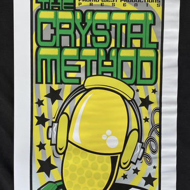 Vintage concert poster the crystal method silkscreen poster original venue poster 