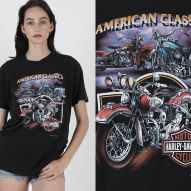 1992 3D Emblem American Classics T shirt / Vintage 80s Harley Davidson 50 50 T Shirt Large L 