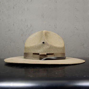 Genuine Vintage LAWMAN HAT Milan Campaign Sheriff Ranger Police Officer 