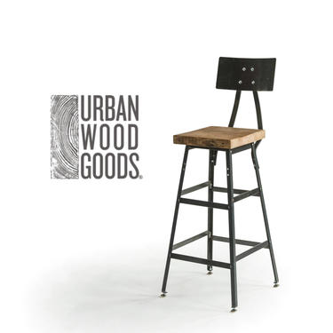 Urban Wood Goods Bar Stools with back. Offered in 3 heights 18&amp;quot; table, 25&amp;quot; counter, 30&amp;quot; bar.  You choose size and finish. 