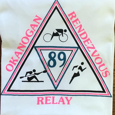 1989 Hanes Fifty-Fifty Okanogan Rendevous Relay T-shirt 