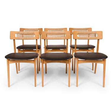 Bernhard Peterson & Søn Chair Model 140 Dinning Chair in Oak Set of Six 