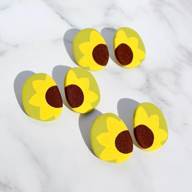 Sunflower Stud Earrings | Handmade 