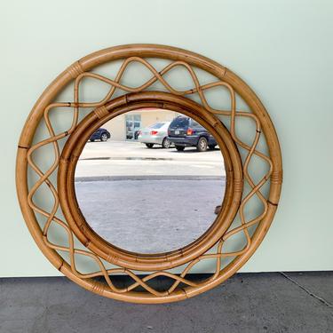 Island Style Rattan Mirror