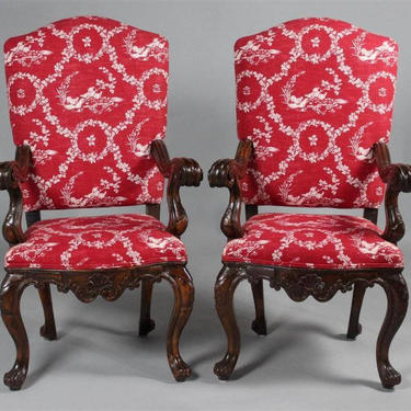 Pair French Regency style toile chairs, 1890s, Free Springfield VA pick up (Shipping extra, optional) 