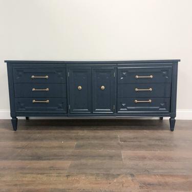 AVAILABLE: Navy Lacquered Dresser 