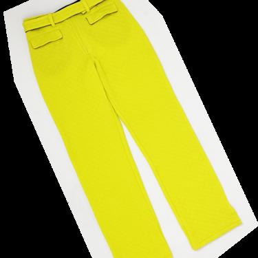 Jean Paul Gaultier quilted yellow pants