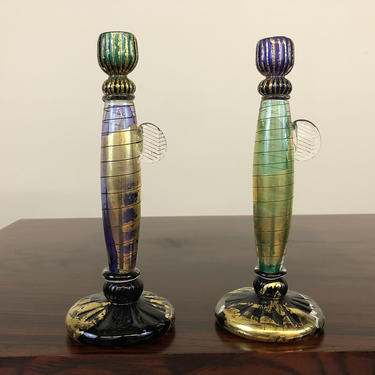 David Garcia Blown Glass Candle Holders 