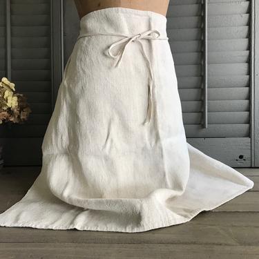 Rustic French Apron, Hemp Linen, Bakers Chefs, French Farmhouse Cuisine 