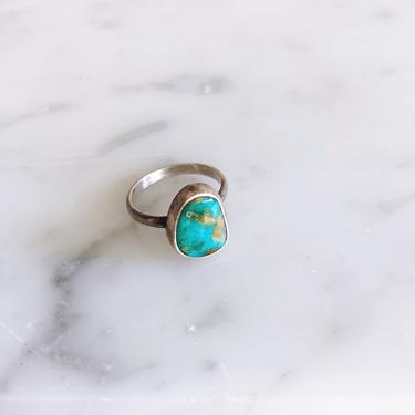 Vintage Turquoise and Sterling Silver Ring - Size 6 