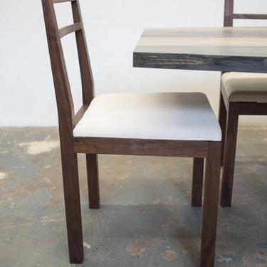Neese Dining Chair - Solid Walnut Canvas Upholstery 