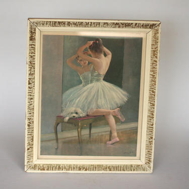 vintage ballerina print 