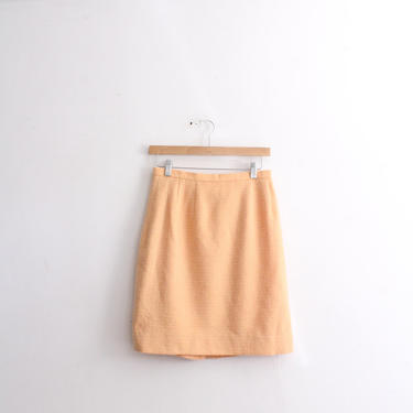 Peach Soft Texture 90s Pencil Skirt 