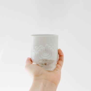 Mini West German Modernist Glazed White Porcelain Vase // Thomas Germany // Modern Home Decor 