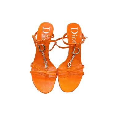 Dior Orange Logo Heels