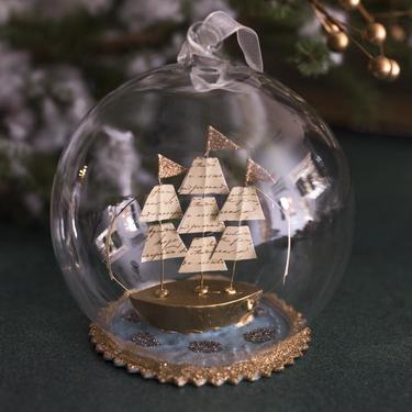Sailboat Globe Ornament