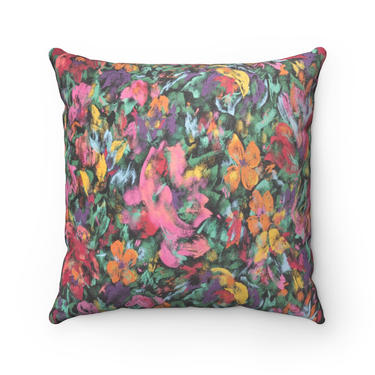 Outdoor Pillow Floral Abstract Art ~ Floral Art Pillow ~ Outdoor Décor ~ Vintage Floral Art ~ Colorful Art ~ Bohemian Décor ~ Abstract Art 