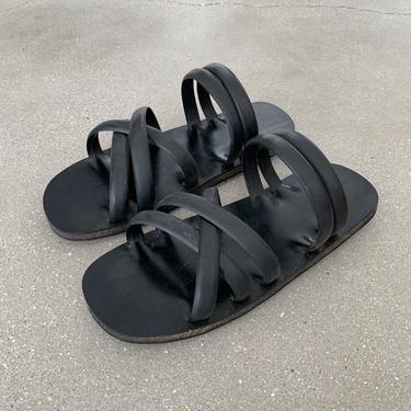 Vintage Vietnam Era NVA VC Congo Slippers | Black Slides Sandals | Vietnamese slides delta 