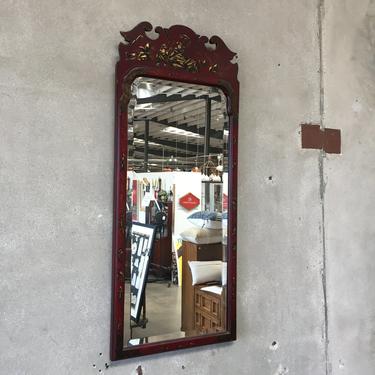 Vintage Chinoisereie Williamsburg Beveled Mirror