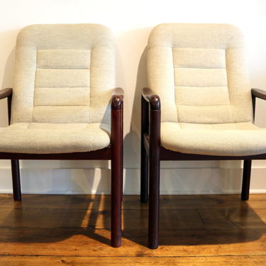 Pair of Dyrlund Bentwood Upholstered Chairs