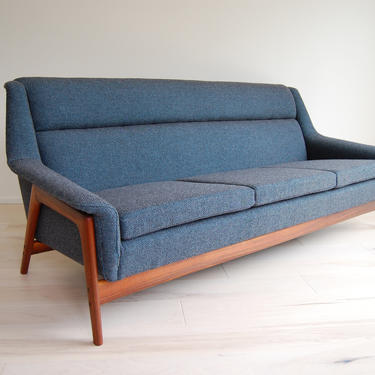 Scandinavian Modern Dux Three Seater Sofa Folke Ohlsson Made in Sweden 