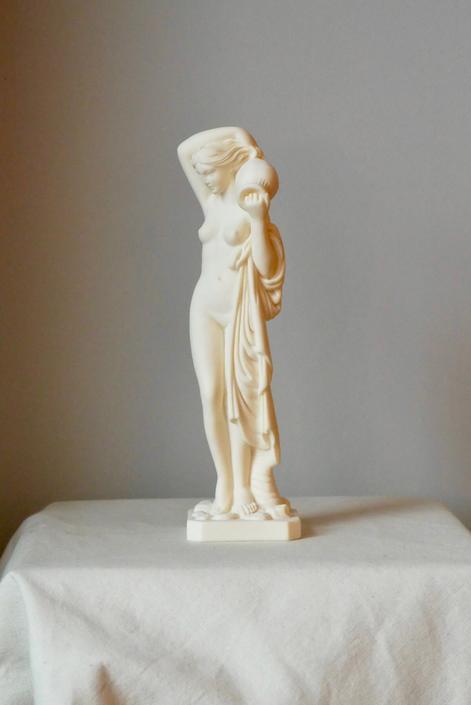 Italian Poured Alabaster Goddess Sculpture